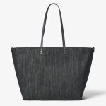 FENDI Roll Large Dark blue denim-effect FF jacquard reversible shopper - Image 3